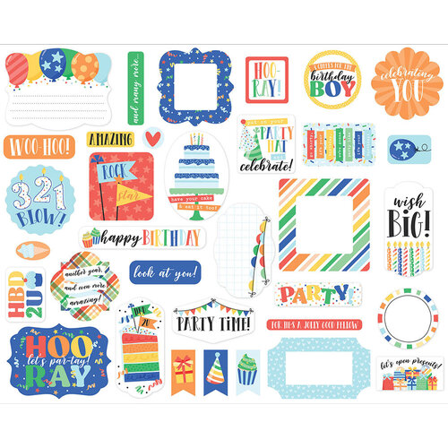 Echo Park - Make A Wish Birthday Boy Collection - Ephemera 3 Echo Park - Make A Wish Birthday Boy Collection - Ephemera