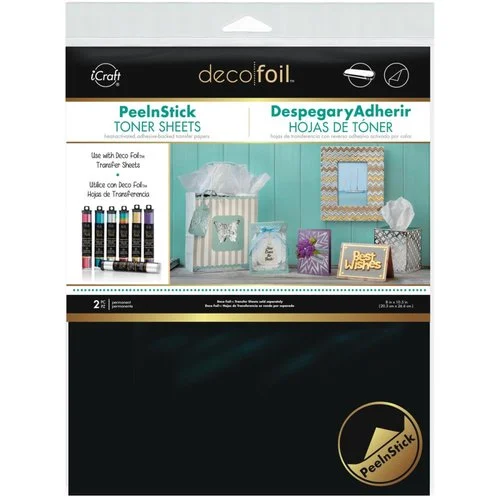 Therm O Web - iCraft - Deco Foil - 8 x 10.5 Peel N Stick Toner Sheets - 2 Pack