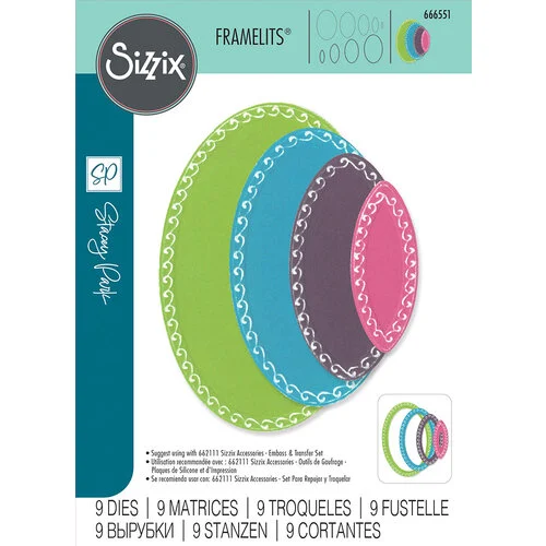 Sizzix - Stacey Park - Fanciful Framelits Dies - Classic Ovals 1 Sizzix - Stacey Park - Fanciful Framelits Dies - Classic Ovals