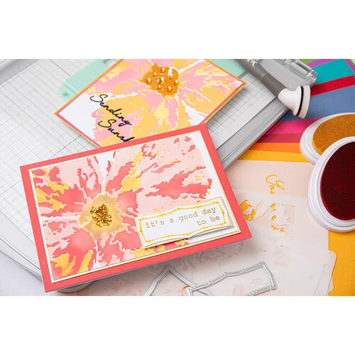 Sizzix - Stacey Park - Stencils - Cosmopolitan - Floral Impressions