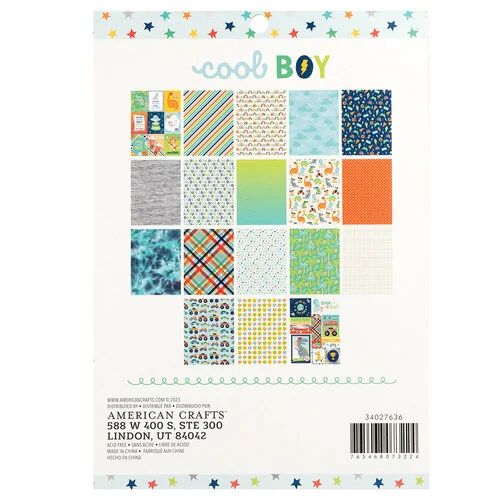 Pebbles - Cool Boy Collection - 6 x 8 Paper Pad