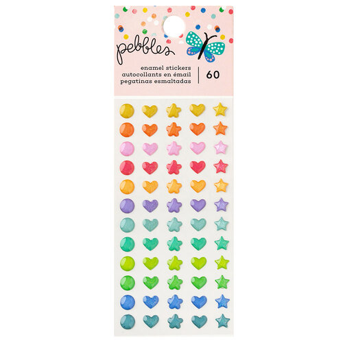Pebbles - Cool Girl Collection - Enamel Dots - Glitter 1 Pebbles - Cool Girl Collection - Enamel Dots - Glitter