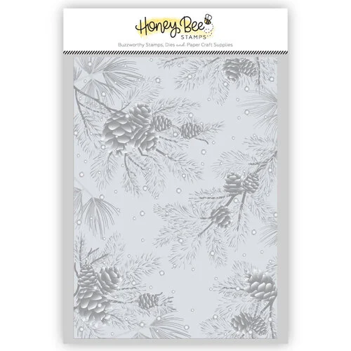 Honey Bee Stamps - 3D Embossing Folder - Snowy Pines