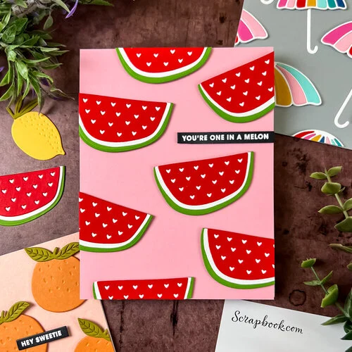 Scrapbook.com - Decorative Die Set - Market Bloom - Fruit and Umbrellas 6 Scrapbook.com - Decorative Die Set - Market Bloom - Fruit and Umbrellas