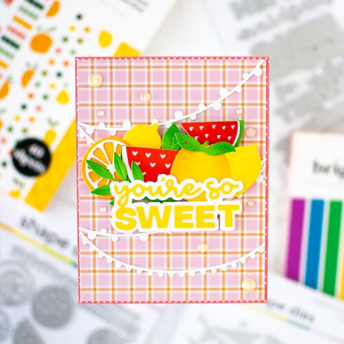 Scrapbook.com - Decorative Die Set - Market Bloom - Fruit and Umbrellas 7 Scrapbook.com - Decorative Die Set - Market Bloom - Fruit and Umbrellas