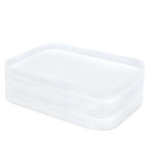Scrapbook.com - Stack-n-Sort Trays - Large - Frost - 4 Pack