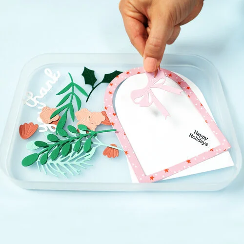 Scrapbook.com - Stack-n-Sort Trays - Large - Frost - 4 Pack