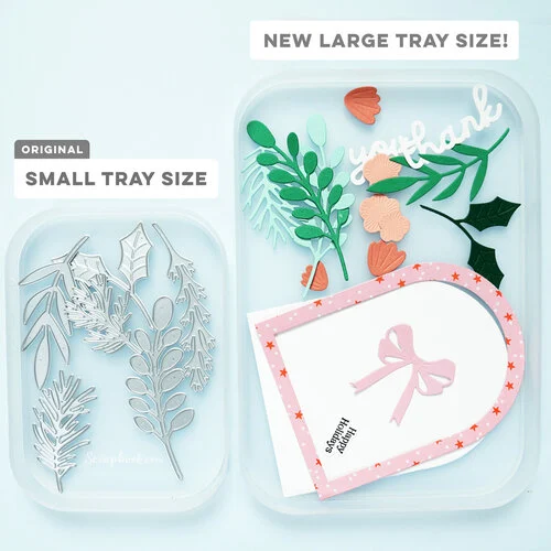 Scrapbook.com - Stack-n-Sort Trays - Large - Frost - 4 Pack