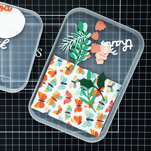 Scrapbook.com - Stack-n-Sort Trays - Large - Frost - 4 Pack