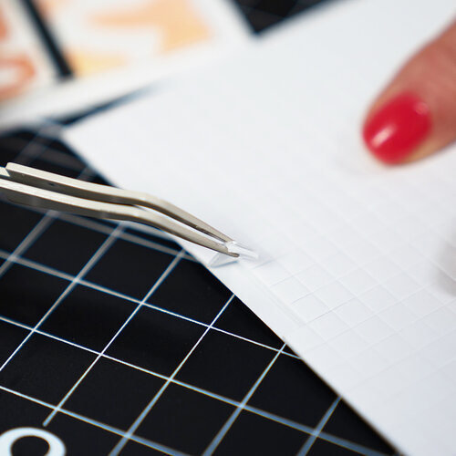 Scrapbook.com - Double Sided Adhesive Foam Squares - White - 1mm Thickness - Small Squares