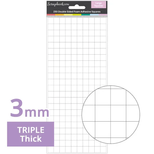 Scrapbook.com - Double Sided Adhesive Foam Squares - White - 3mm Thickness - Large Squares 1 Scrapbook.com - Double Sided Adhesive Foam Squares - White - 3mm Thickness - Large Squares