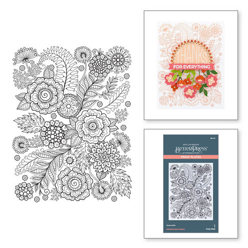 Spellbinders - BetterPress Collection - Press Plates - Kaleidoscope Arch - Flowers