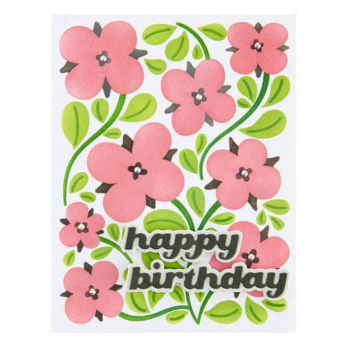 Spellbinders - Layered Stencils - Blossoming Flower