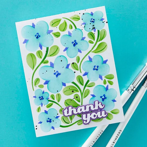 Spellbinders - Layered Stencils - Blossoming Flower