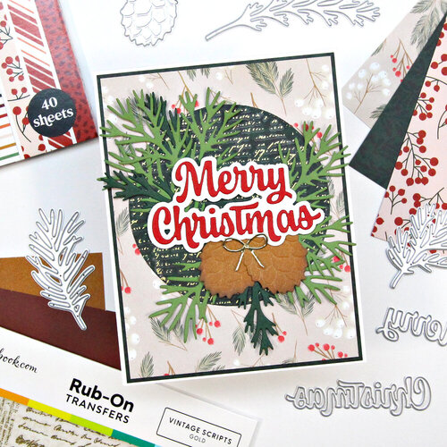 Scrapbook.com - Decorative Die Set - Happy Holidays - Christmas - Sentiments II
