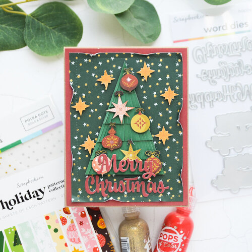 Scrapbook.com - Decorative Die Set - Happy Holidays - Christmas - Sentiments II