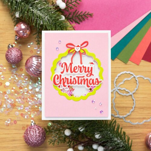 Scrapbook.com - Decorative Die Set - Happy Holidays - Christmas - Sentiments II