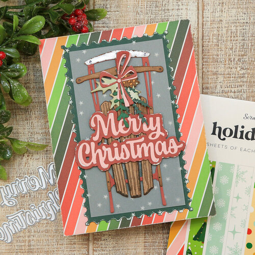 Scrapbook.com - Decorative Die Set - Happy Holidays - Christmas - Sentiments II