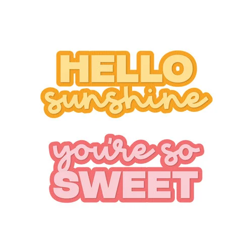 Scrapbook.com - Decorative Die Set - Market Bloom - Hello Sunshine, Sweet - Sentiments 1 Scrapbook.com - Decorative Die Set - Market Bloom - Hello Sunshine, Sweet - Sentiments