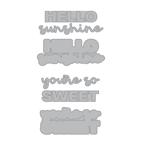 Scrapbook.com - Decorative Die Set - Market Bloom - Hello Sunshine, Sweet - Sentiments 2 Scrapbook.com - Decorative Die Set - Market Bloom - Hello Sunshine, Sweet - Sentiments