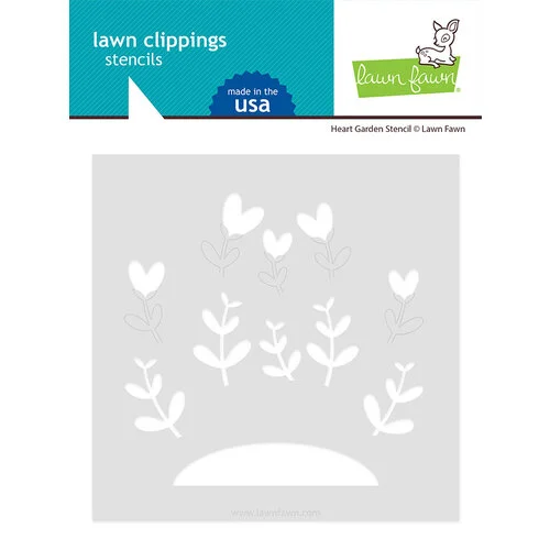 Lawn Fawn - Stencils - Heart Garden 1 Lawn Fawn - Stencils - Heart Garden
