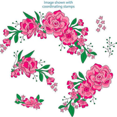 LDRS Creative - With Affection Collection - Layering Stencils - Floral Swag 1 LDRS Creative - With Affection Collection - Layering Stencils - Floral Swag