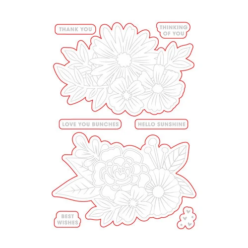 Scrapbook.com - Coordinating Die Set - Market Bloom - Lovely Bunches