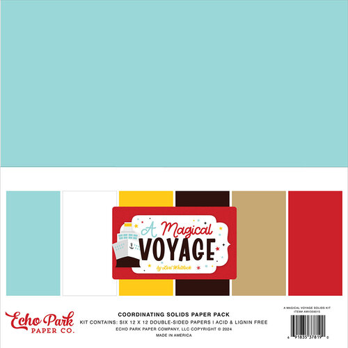 Echo Park - A Magical Voyage Collection - 12 x 12 Paper Pack - Solids 1 Echo Park - A Magical Voyage Collection - 12 x 12 Paper Pack - Solids