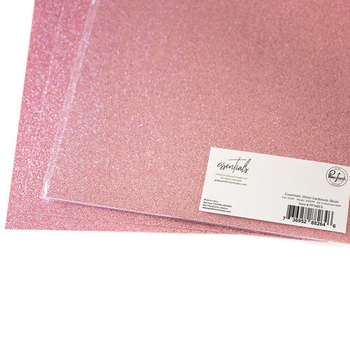 Pinkfresh Studio - Essentials Collection - 8.5 x 11 Paper Pack - Glitter Cardstock - Blush