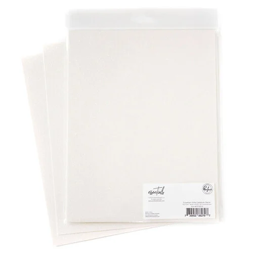 Pinkfresh Studio - Essentials Collection - 8.5 x 11 Paper Pack - Glitter Cardstock - Glacier