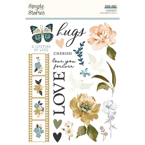 Simple Stories - Remember Collection - Rub Ons 1 Simple Stories - Remember Collection - Rub Ons