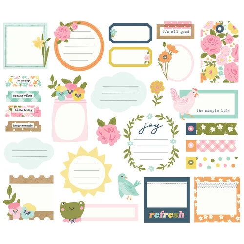 Simple Stories - Fresh Air Collection - Ephemera - Journal Bits 2 Simple Stories - Fresh Air Collection - Ephemera - Journal Bits