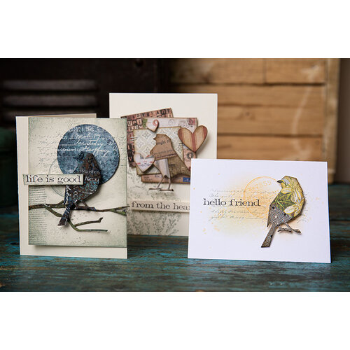 Sizzix - Tim Holtz - Thinlits Dies - Vault Lovebirds 2 Sizzix - Tim Holtz - Thinlits Dies - Vault Lovebirds