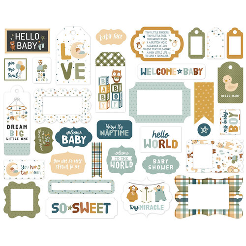 Echo Park - Special Delivery Baby Boy Collection - Ephemera - Frames And Tags 3 Echo Park - Special Delivery Baby Boy Collection - Ephemera - Frames And Tags