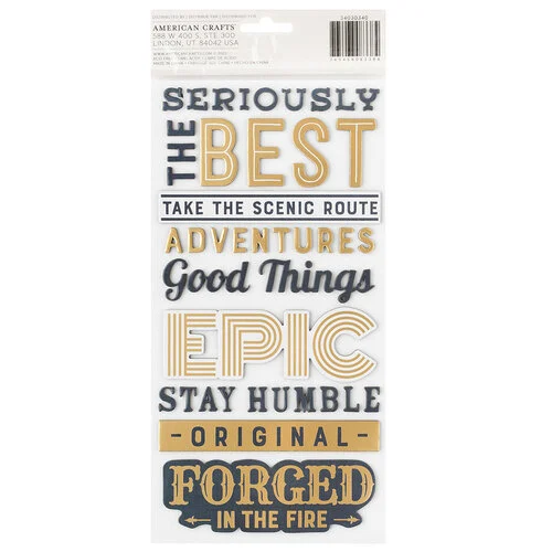 American Crafts - Cedar House Collection - Thickers - Phrase 2 American Crafts - Cedar House Collection - Thickers - Phrase