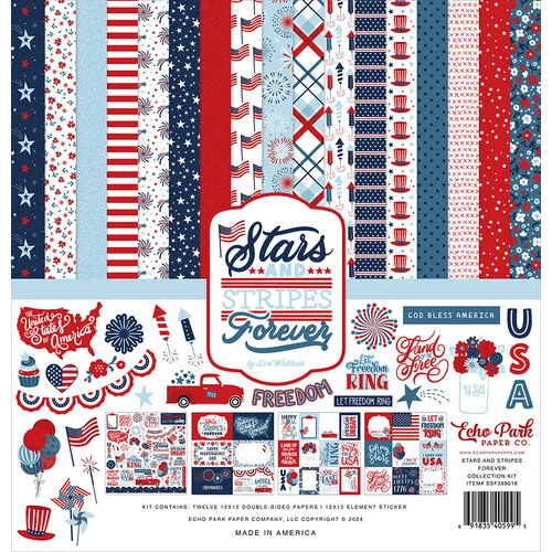 Echo Park - Stars And Stripes Forever Collection - 12 x 12 Collection Kit 1 Echo Park - Stars And Stripes Forever Collection - 12 x 12 Collection Kit