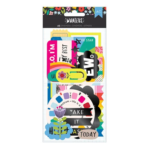 American Crafts - Whatevs Collection - Ephemera - Journaling 1 American Crafts - Whatevs Collection - Ephemera - Journaling