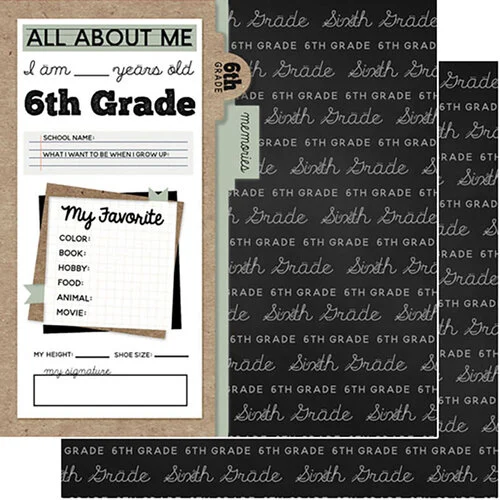 Scrapbook Customs - 12 x 12 Complete Kit - All About Me School Years Kit - 2