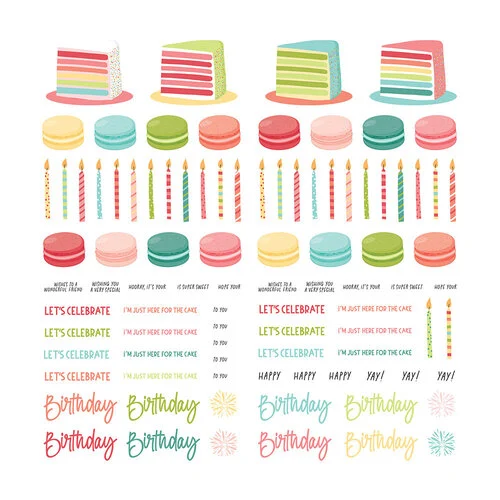 PhotoPlay - Birthday Sparkle Collection - Pre-Colored Die Cut Outs 1 PhotoPlay - Birthday Sparkle Collection - Pre-Colored Die Cut Outs