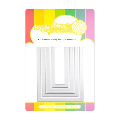 Waffle Flower Crafts - Craft Dies - Mini Slimline - Rectangle Frames 1 Waffle Flower Crafts - Craft Dies - Mini Slimline - Rectangle Frames