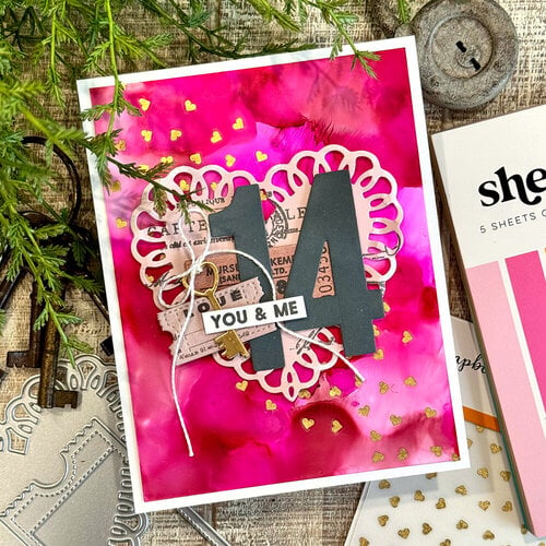 Scrapbook.com - Confetti Hearts - Metallic Rub-On Transfers - 6x8 - 2 Sheets 5 Scrapbook.com - Confetti Hearts - Metallic Rub-On Transfers - 6x8 - 2 Sheets