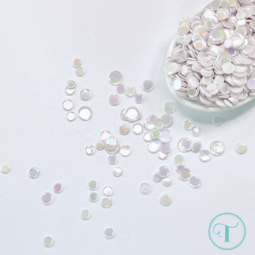 Trinity Stamps - Embellishments - Opaque Shine Confetti - Snow White