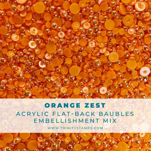 Trinity Stamps - Embellishment Mix - Baubles - Orange Zest 2 Trinity Stamps - Embellishment Mix - Baubles - Orange Zest