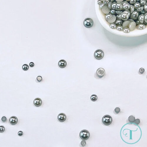 Trinity Stamps - Embellishment Mix - Baubles - Oyster Gray 3 Trinity Stamps - Embellishment Mix - Baubles - Oyster Gray