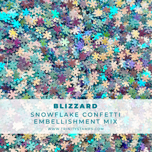 Trinity Stamps - Embellishments - Opaque Shine Confetti - Blizzard Snowflake 2 Trinity Stamps - Embellishments - Opaque Shine Confetti - Blizzard Snowflake