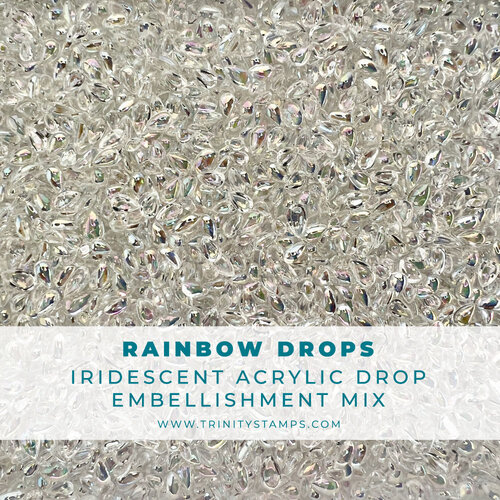 Trinity Stamps - Embellishment Mix - Acrylic Drops - Rainbow Drops