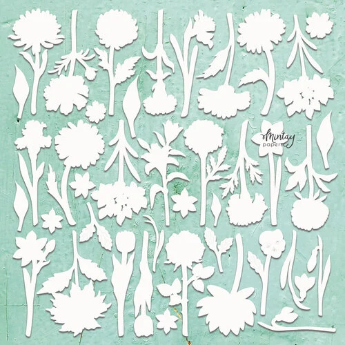 Mintay Papers - Embellishments - Chippies - Flowers 1 Mintay Papers - Embellishments - Chippies - Flowers