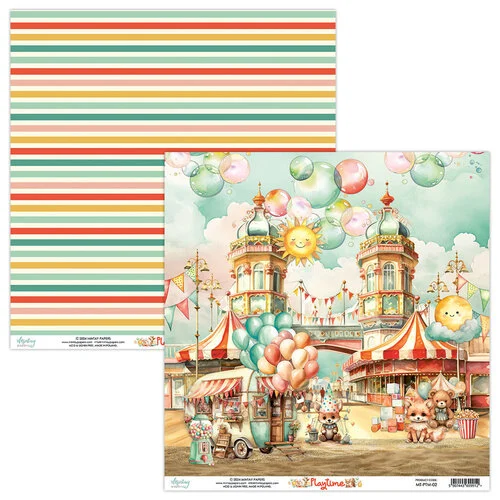 Mintay Papers - Playtime Collection - 12 x 12 Double Sided Paper - Sheet 02 1 Mintay Papers - Playtime Collection - 12 x 12 Double Sided Paper - Sheet 02