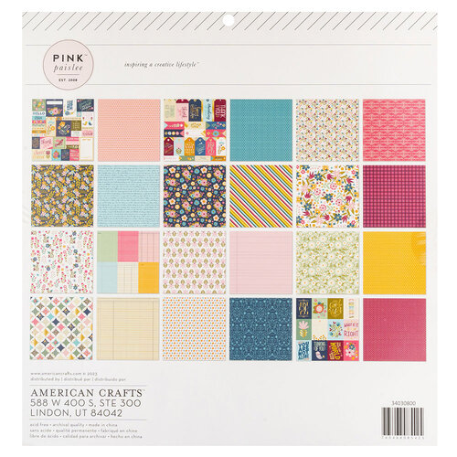 Pink Paislee - Joyful Notes Collection - 12 x 12 Paper Pad