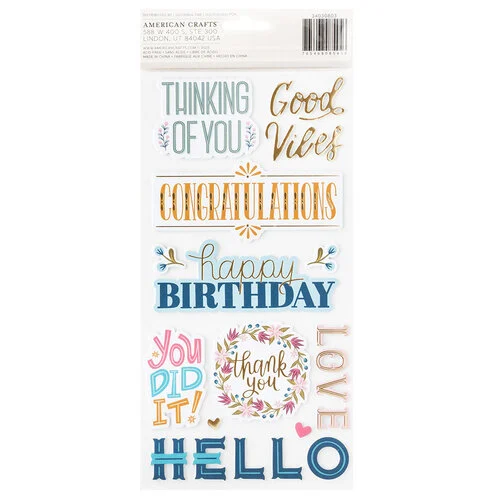 Pink Paislee - Joyful Notes Collection - Thickers - Phrase 2 Pink Paislee - Joyful Notes Collection - Thickers - Phrase
